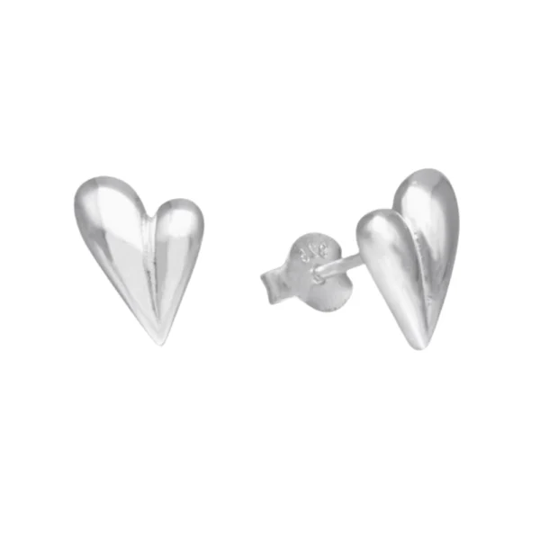 Aros de Plata 925 Corazones Estilo Chunky