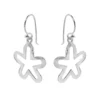 Aros de Plata 925 Diseño Flores Martilladas Derecha