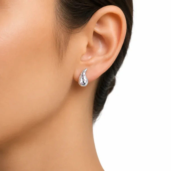 Aros de Plata 925 Estilo Gota Circones Rosa Francia Modelo Aros de Plata 925 Estilo Gota Circones Rosa Francia Modelo
