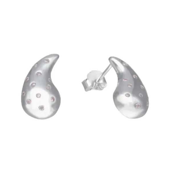 Aros de Plata 925  Estilo Gota Circones Rosa Francia Aros de Plata 925 Estilo Gota Circones Rosa Francia