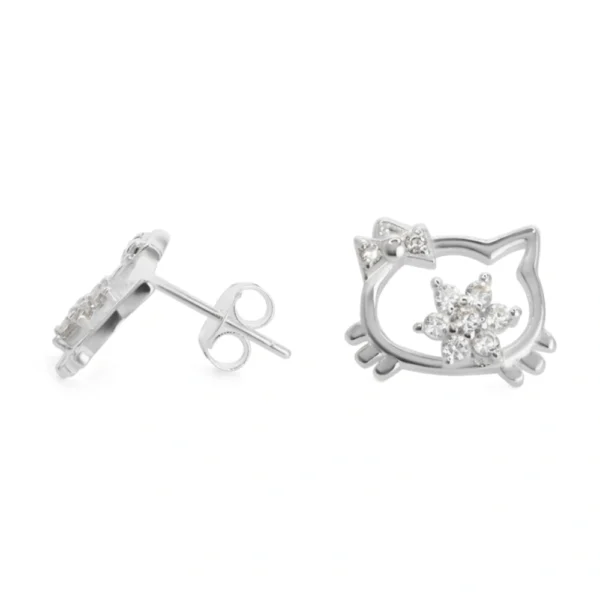 Aros de Plata 925 Figura Decorativa con Circones Derecha Aros de Plata 925 Figura Decorativa con Circones Derecha