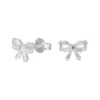Aros de Plata 925 Lazo Con Circones Baguette