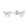 Aros de Plata 925 Lazo Con Circones Baguette Derecha