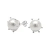 Aros de Plata 925 Perla con Pistilo Derecha Aros de Plata 925 Perla con Pistilo Derecha