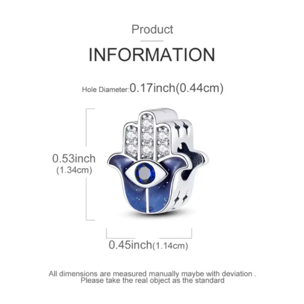 Charm Amuleto Mano de Fátima Características Charm Amuleto Mano de Fátima Características