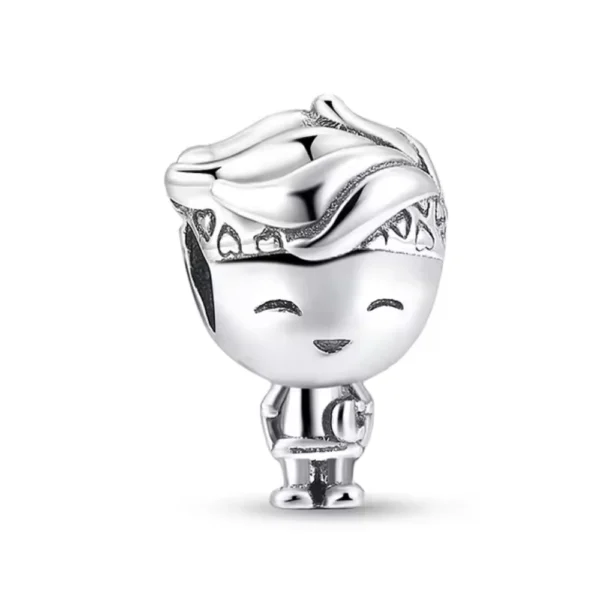Charm Plateado Niño Con Skate Frontal
