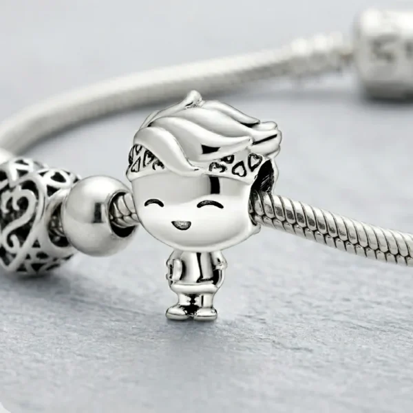 Charm Plateado Niño Skateboard Pulsera Charm Plateado Niño Skateboard Pulsera