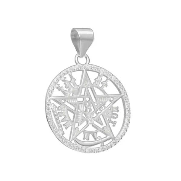 Colgante De Plata 925 Tetragrammaton Circones 25 mm Derecha