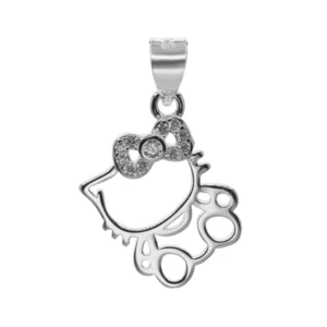 Colgante de Plata 925 Hello Kitty con Circones