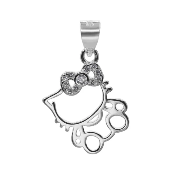 Colgante de Plata 925 Hello Kitty con Circones