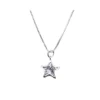Collar De Plata Con Colgante De Estrella y Cristal