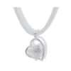 Collar Malla Plateado Con Colgante Corazon 45 cm Zoom