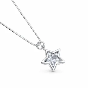 Collar con Colgante Estrella Plata