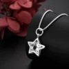 Collar con Colgante Estrella Plata Costado Collar con Colgante Estrella Plata Costado