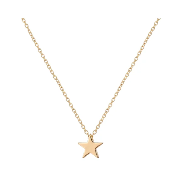 Collar con Colgante de Acero Estrella Dorado Collar con Colgante de Acero Estrella Dorado