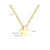 Collar con Colgante de Acero Estrella Dorado Medida Collar con Colgante de Acero Estrella Dorado Medida