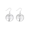 Conjunto De Plata Collar y Aros Árbol De La Vida Aros