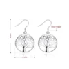 Conjunto De Plata Collar y Aros Árbol De La Vida Aros Medidas