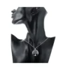 Conjunto De Plata Collar y Aros Árbol De La Vida Modelo Colgante