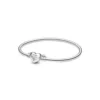 Pulsera Para Dijes O Charms Rígida Corazón Con Alas
