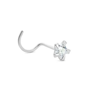 Piercing de Nariz de Plata 925 Estrella de Circón