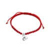 Pulsera De Macrame Con Cristales Triple Efigie De Plata 925