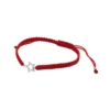 Pulsera De Macramé Roja Con Figura De Plata 925 Estrella