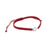 Pulsera De Macramé Roja Con Figura De Plata 925 Estrella Derecha