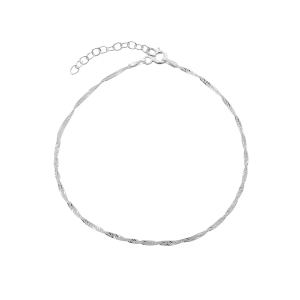 Pulsera De Plata 925 Cadena Singapur Derecha Pulsera De Plata 925 Cadena Singapur Derecha