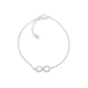 Pulsera De Plata 925 Infinito Liso 18 cm