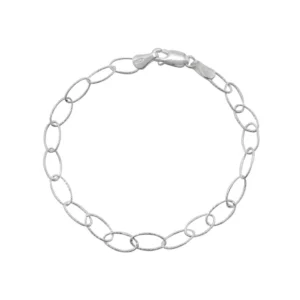 Pulsera De Plata 925 Ovalada Torcida