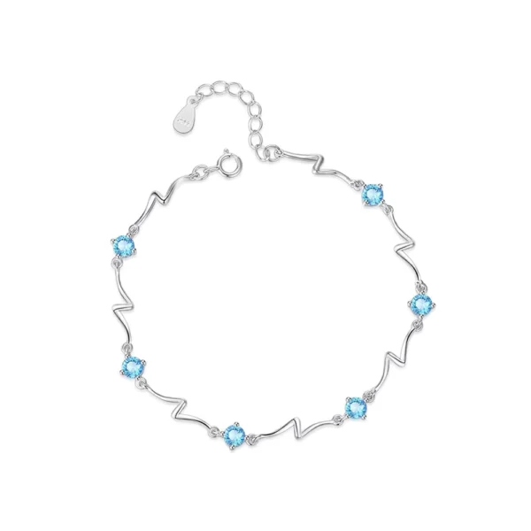 Pulsera Océano Con Circones Celeste Derecha