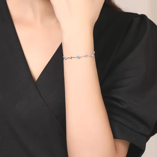Pulsera Océano Con Circones Celeste Model