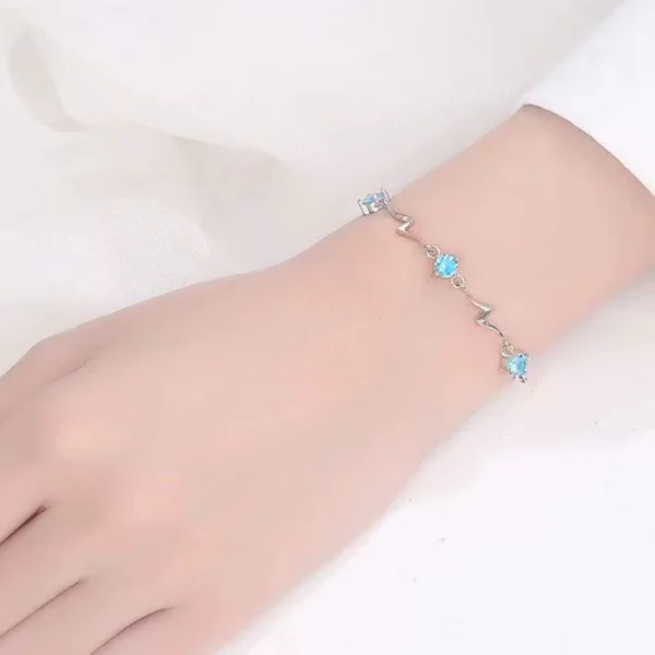 Pulsera Océano Con Circones Celeste Modelo