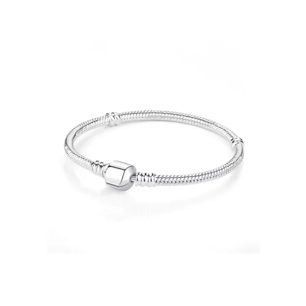 Pulsera Plata Para Charms o Dijes Frontal
