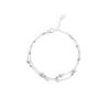 Pulsera Plateada Estrella Doble Cadena 17 cm