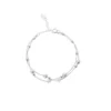 Pulsera Plateada Estrella Doble Cadena 17 cm Derecha
