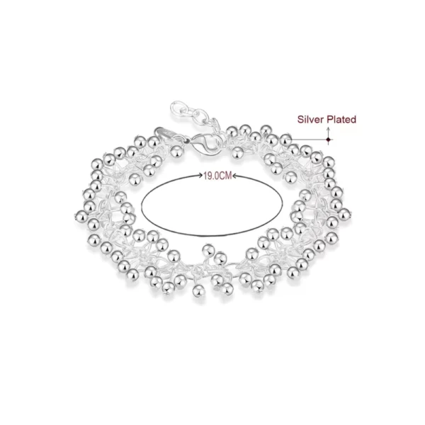 Pulsera Plateada Tipo Uvas Colgantes Medidas Pulsera Plateada Tipo Uvas Colgantes Medidas