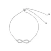 Pulsera de Plata 925 Ajustable Infinito con Microcircones Derecha Pulsera de Plata 925 Ajustable Infinito con Microcircones Derecha