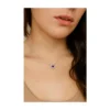 Collar De Plata 925 Estrella Piedra Violeta 45 cm Modelo