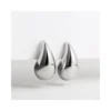 Aros Plata Estilo Gota Chunky 18 mm Frente