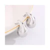 Aros Plata Estilo Gota Chunky 18 mm Plato
