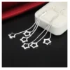Aros Plata Pendientes Colgantes Estrellas Caja Aros Plata Pendientes Colgantes Estrellas Caja
