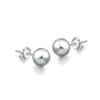 Aros de Plata Esferas Lisas