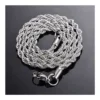 Cadena Plateada Acero Tourbillon 2 mm Completa