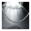 Cadena Tourbillon Acero Plateada 60 cm 4 mm Luz