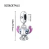 Charm Colgante Plata Personajes Stitch Altura Charm Colgante Plata Personajes Stitch Altura