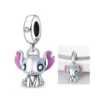Charm Colgante Plata Personajes Stitch Fondo Charm Colgante Plata Personajes Stitch Fondo
