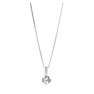 Collar Plata Punto De Luz Circon 40 Cm Collar Plata Punto De Luz Circon 40 Cm