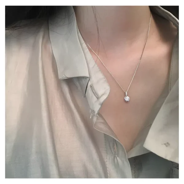 Collar Plata Punto De Luz Circon 40 Cm Cuello Collar Plata Punto De Luz Circon 40 Cm Cuello